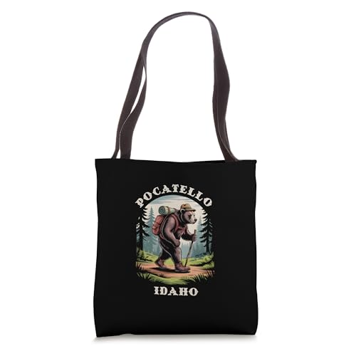 Pocatello Idaho Hiking Trail Adventure Bear Tote Bag