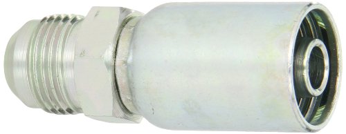 Image of EATON Weatherhead Coll-O-Crimp 08U-510 Male Rigid Fitting, SAE 37 Degree, Low Carbon Steel, 1 /2 inch Hose ID, 5 /8 inch Tube Size