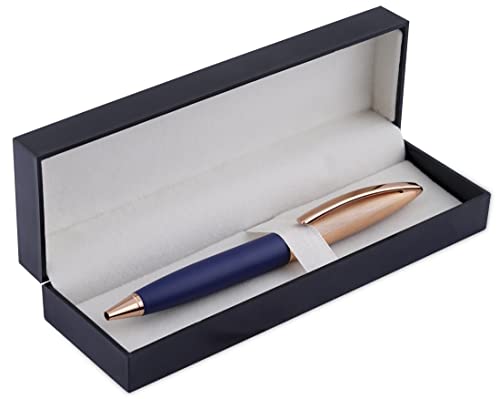 Image of amazon basics Ballpoint Pen with Case fro Office and Gifting (Blue Ink)
