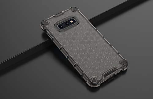 Image of Glasgow | for Samsung Galaxy S10e Honeycomb Pattern Back Case Cover for Samsung Galaxy S10e with 4 Bumper Corners and Military Grade Protection - Black