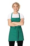 Chef Works Unisex Three Pocket Apron, Kelly Green, One Size