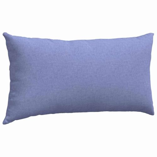 Coussin de canapé bleu jean 80x40 cm déhoussable salon - 6