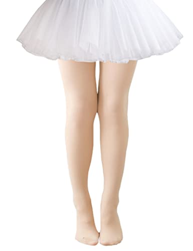 Lista de Medias para Niña para comprar hoy. 41 Kiench Medias de Ballet de Microfibra para Niñas Mallas de Baile Gimnasia S/Chica/Talla 3T-5/3-4 Años Color Piel