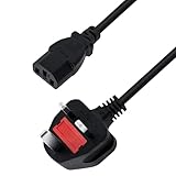 Premium Quality: The 3 Prong power lead comes with 250V, IEC320C13 to BS1363 connector, ROHS Certification. Safe and secure for everyday use.Rated to carry 250V at 10A Safe and Protected: The premium quality UK Kettle Lead 1.2M power cable comes with...