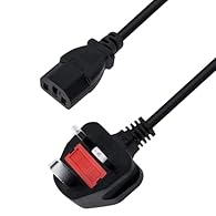 Premium Quality: The 3 Prong power lead comes with 250V, IEC320C13 to BS1363 connector, ROHS Certification. Safe and secure for everyday use.Rated to carry 250V at 10A Safe and Protected: The premium quality UK Kettle Lead 1.2M power cable comes with...