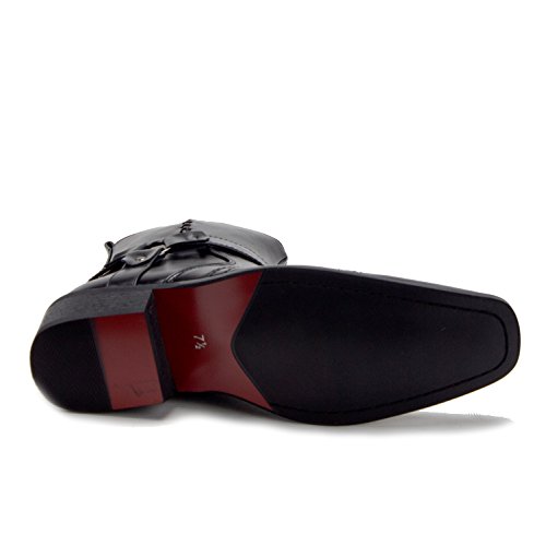 Jazamé Men's Chelsea Boots Western Style Short Cowboy Botines de Vaquero para Hombre Ankle High, Riding Rodeo Casual Wear Durable Boots4