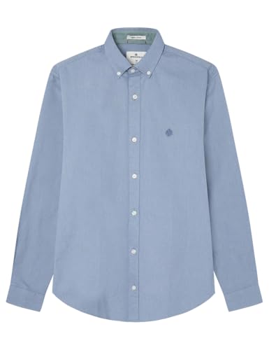 Springfield Camisa Oxford LS Solid Color, Azul Horizonte, M para Hombre