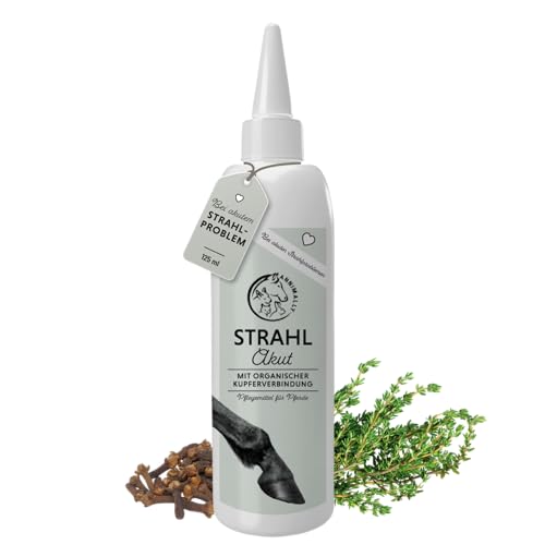 Annimally Strahl Akut Strahlpflege Pferd Intensive Hufpflege bei Strahlfäule hochkonzentrierte Hufpflege für Pferde mit organischen Kupferverbindungen Made in Germany 125 ml