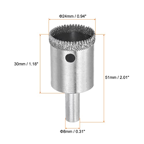 Broca serrada 24 mm para vidrio y cerámica HARFINGTON miniatura 2