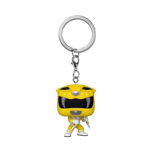 Funko POP! Keychain: Mighty Morphin Power Yellow Rangers 30th - YLW Yellow Ranger - Power Rangers TV - Collectable Vinilo Mini Figure Llavero Novedoso - Relleno De Calcetín - Idea De Regalo