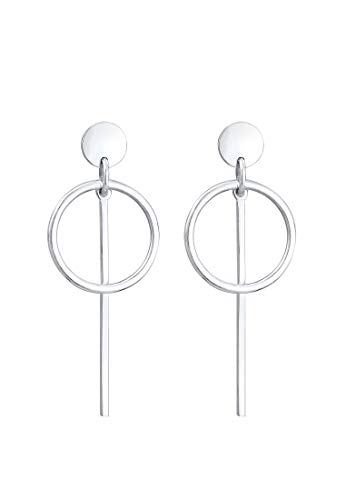 Pendentif d'oreilles géo cercle argent 925 pour sublimer un look sobre