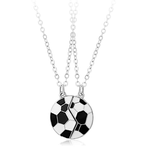DOYYCA Best Friend Necklace Gifts Friendship Necklace Magnetic Matching Football Soccer Basketball Pendant BFF Necklace for 2 Boys Girls