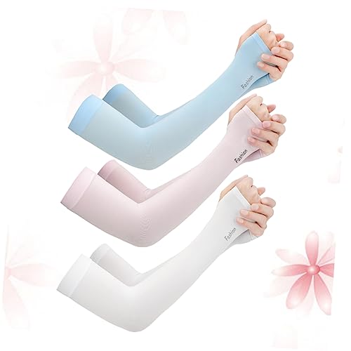TOGEVAL Long Arm Sleeve Cooling Cuff Sun Protector Sleeve for Men Women Uv Protection Pads