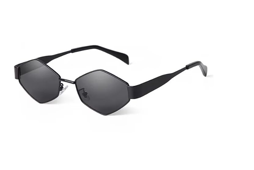 Retro Hexagon Sunglasses for Women, Men, Designer, Trendy Sunglasses, UV400 Protection (Set of 2)2