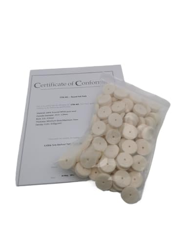 Wool Felt, Special Wool Felt for Leather Friction decolorizer, Round wear-Resistant Wool Block (1 Pack (100 pcs))