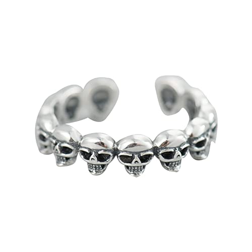 Bague squelette réglable en argent fini les erreurs de taille pour bague pouce