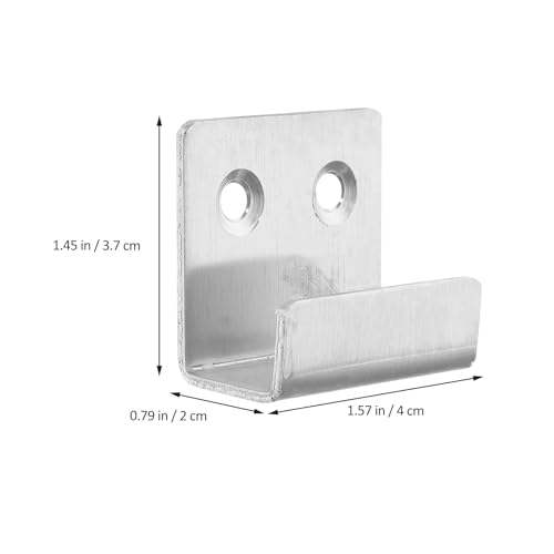 Image of Homoyoyo 40 Pcs Tile Pendant Wall Tile Bracket Black Mirrors Wall Plate Hanger Mirror Brackets Rear View Mirror Mount Clothes Rack Heavy Duty Black Headboard Stainless Steel Accessories, Silverx4pcs