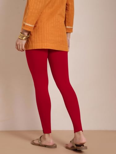 Image of TWIN BIRDS Super Stretchable Cotton Elasthane Fabric Ankle Length Leggings for Women