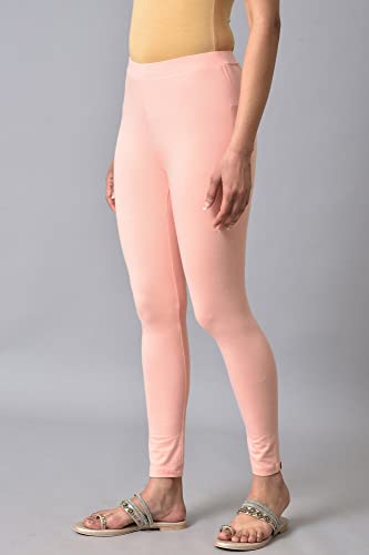 Image of W for Woman Women's Regular Fit High Rise Coral Cotton Jersey Tights