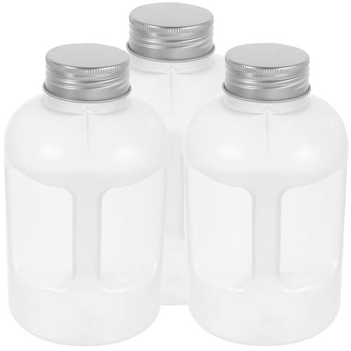 JECOMPRIS 3pcs Juice Bottle Drink Containers Bottles Juice Containers Jug Water Bottle Flat Water Bottles Square Bucket Drinks Fridge Milk Carton Drinking Bottles Honey Jars Pp Transparent