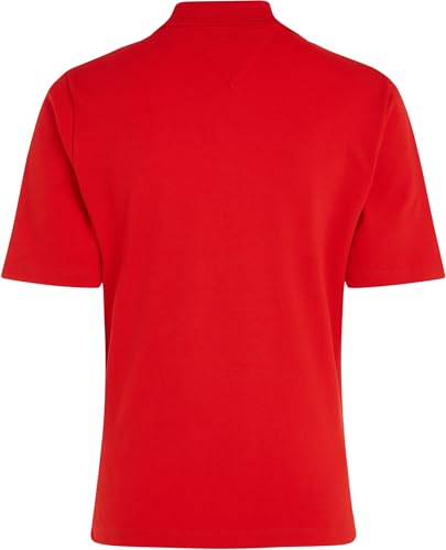 Tommy Hilfiger 1985 Reg Pique Polo SS S/S, Fierce Red, L Femme