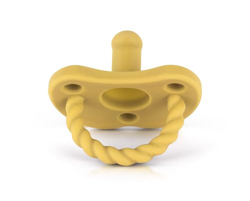 Image of Sweetie Silicone Pacifiers for Newborn Pacifier Soother Baby Pacifier Soft Silicone Certified BPA Free Set of 2 (Yellow)