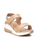 Suela antideslizante XTI 44872, Sandalias Deportivas Mujer, Beige, 37 EU