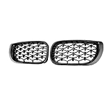 ZYOUU Neu Arriva Diamond Style Car Front Nierengrill Racing Grill Kompatibel mit BMW 3er E46 318i 320i 325i 4 Türer 2002-2005 Car Styling (Color : Gloss Black)