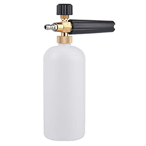 Stone Banks Espuma de jabón para Lavado de Coche con Boquilla de Espuma Ajustable, pulverizador, dispensador de jabón, Botella de 1 l y Adaptador de Rosca Macho