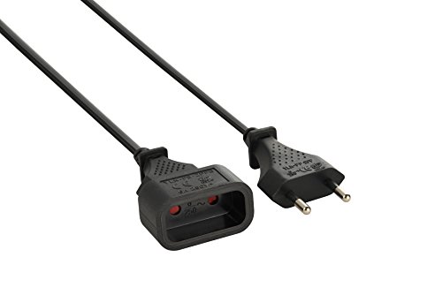 Rallonge électrique 3 mt noire idéale pour alimenter une lampe de salon