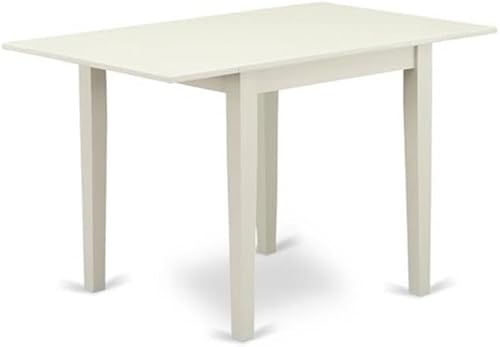 Miniatura 3 de East West Furniture 1NDEN3-LWH-06 - Juego de comedor de 3 piezas que contiene una mesa rectangular con gotas y 2 sillas tapizadas de tela de lino