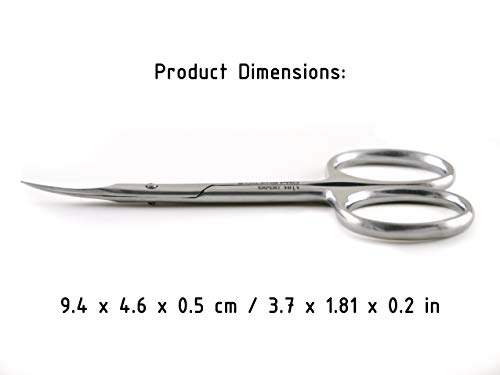 Staleks Pro Professional Cuticle Scissors Curved Manicure Pedicure Care Tools Nail Eyebrow Beard Moustache Eyelash Trimming PRO EXPERT 10 TYPE 1 (18 мм) (SE-10/1)