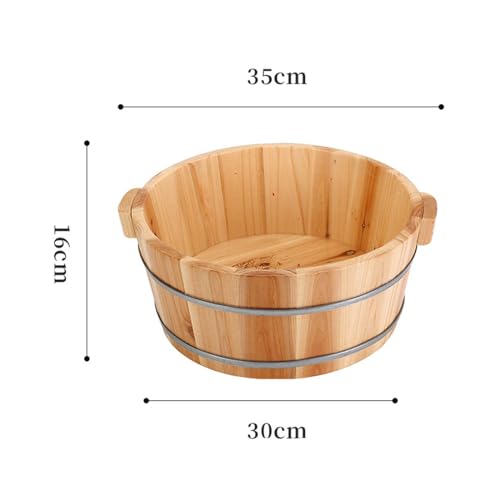Tina de Madera para Hidromasaje de Pies Comoda para Uso en Casa y Oficina 16x36cm miniatura 4