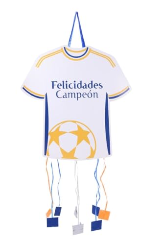 DISBACANAL Piñata camiseta de fútbol blanca