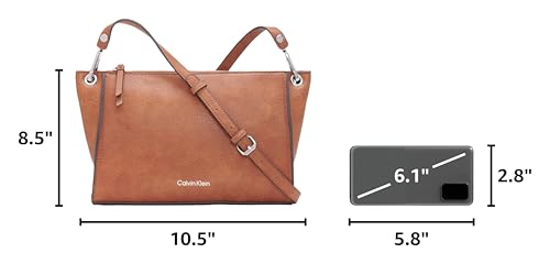 Image of Calvin Klein Reyna Crossbody, Caramel Combo