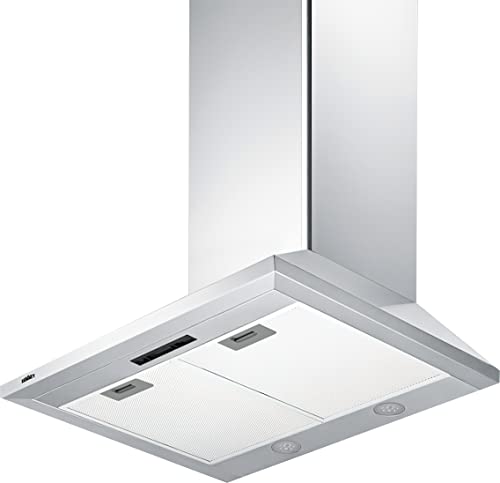 Summit Appliance Seh1524Ss Wall-Mounted 24" Wide Range Hood, Stainless Steel Finish, Filter Included, Slide Controls, 400 Cfm, Multi-Speed Fan, 6" Round Ducting, Adjustable Height, Led Lighting #TOP1