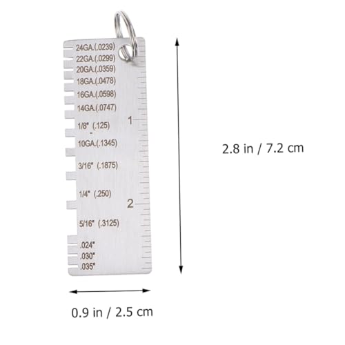 Ciieeo 2pcs Gauge Thickness Welding Gauge Tool Portable Thickness Measuring Inspection Tool miniatura 2