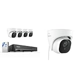Reolink RLK8-800D4 4K PoE System + RLC-820A | 8CH 2TB HDD NVR with 5× 8MP IP Cameras, Person/Vehicle Detection, 24/7 Recording, Night Vision, Audio, IP66 Outdoor CCTV