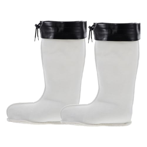 MUCKLILY Men's Waterproof Rain Boot Inner Liner with Warm Faux Fur Insulated Boot Covers for Winter Hiking