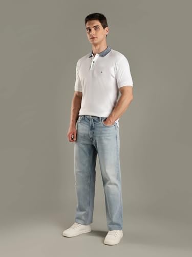 Image of Solid Regular-Fit Cotton Polo T-Shirt