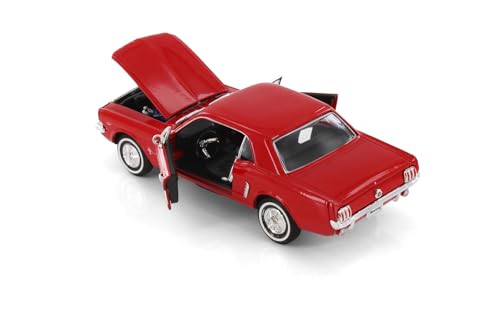 Welly 1964 1/2 Ford Mustang Coupe, Rojo, 1:24 miniatura 7