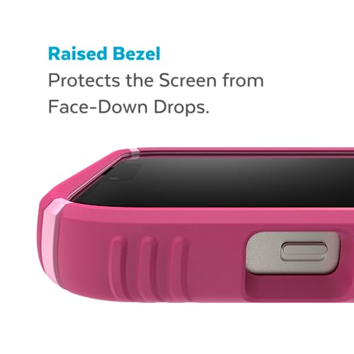 Image of Speck iPhone 14 Plus Case - Drop Protection, Scratch Resistant, Dual Layer Slim Phone Case for 6.7 Inch iPhones 14 Plus - Built for MagSafe - Presidio2 Grip - Digital Pink /Blossom Pink /White