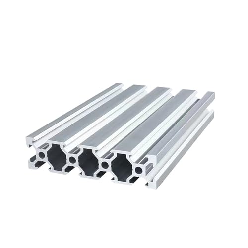 Perfil de aluminio 2080 V plateado de 500mm para carril guía de impresora 3D