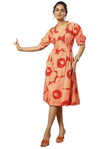 Image of GRECIILOOKS Women Dress for Women | Sleeveless Western One Piece Dress for Women Long | Casual Printed Summer Dresses for Beach & Stylish Party Outifits