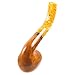 Savinelli Miele Series - Honeycomb Pattern Hand Crafted Briar Wood Pipe, Made in Italy, Polished Finish, 614