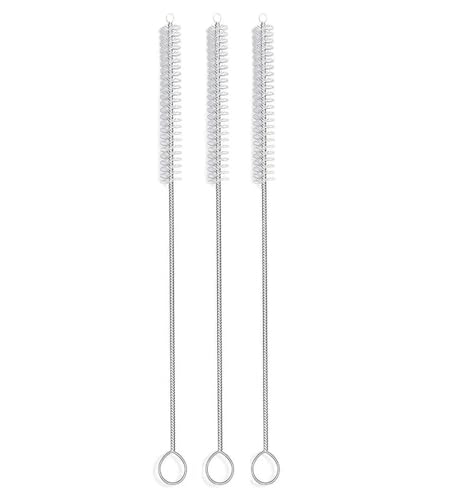 Lot de 3 brosses à Paille 23 cm - Brosse de Nettoyage pour Paille - Brosse pour Tuyau de Lait - pour Machine à café Automatique - Tubes à essai