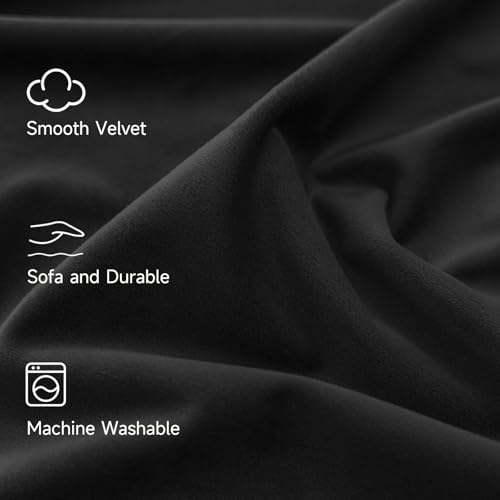 Ystyle Tende Oscuranti Velluto 140x245cm 2 Pezzi Nero