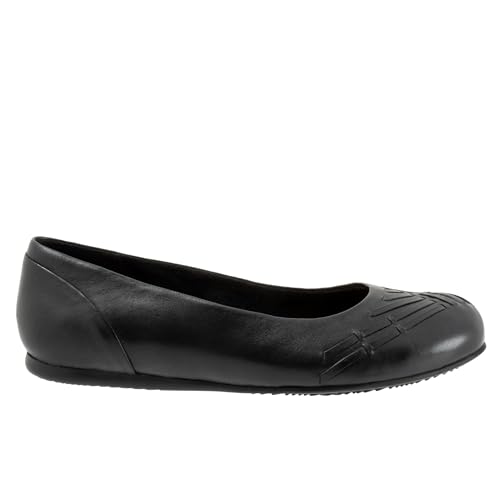 SoftWalk Women's Ballet Flat, Black, 8 Wide4