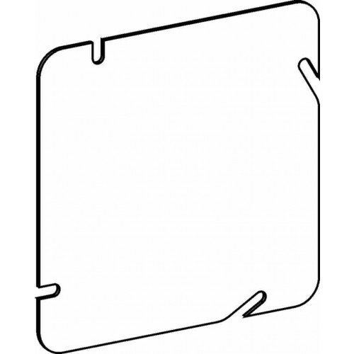 Orbit 5BC Flat, 4-11/16" Square Blank Cover (Pack of 50), Galvanized, Not Water Resistant, 50 Blank Covers, Alloy Steel