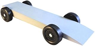 Pinewood Pro Pine Derby Complete Car Kit with PRO Graphite - Pre-Weighted, Pre-Drilled and Primed Ready for Paint -The Lazer